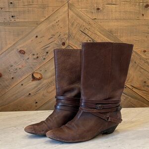 VTG FRYE Mid-Calf Harness Boots 8
